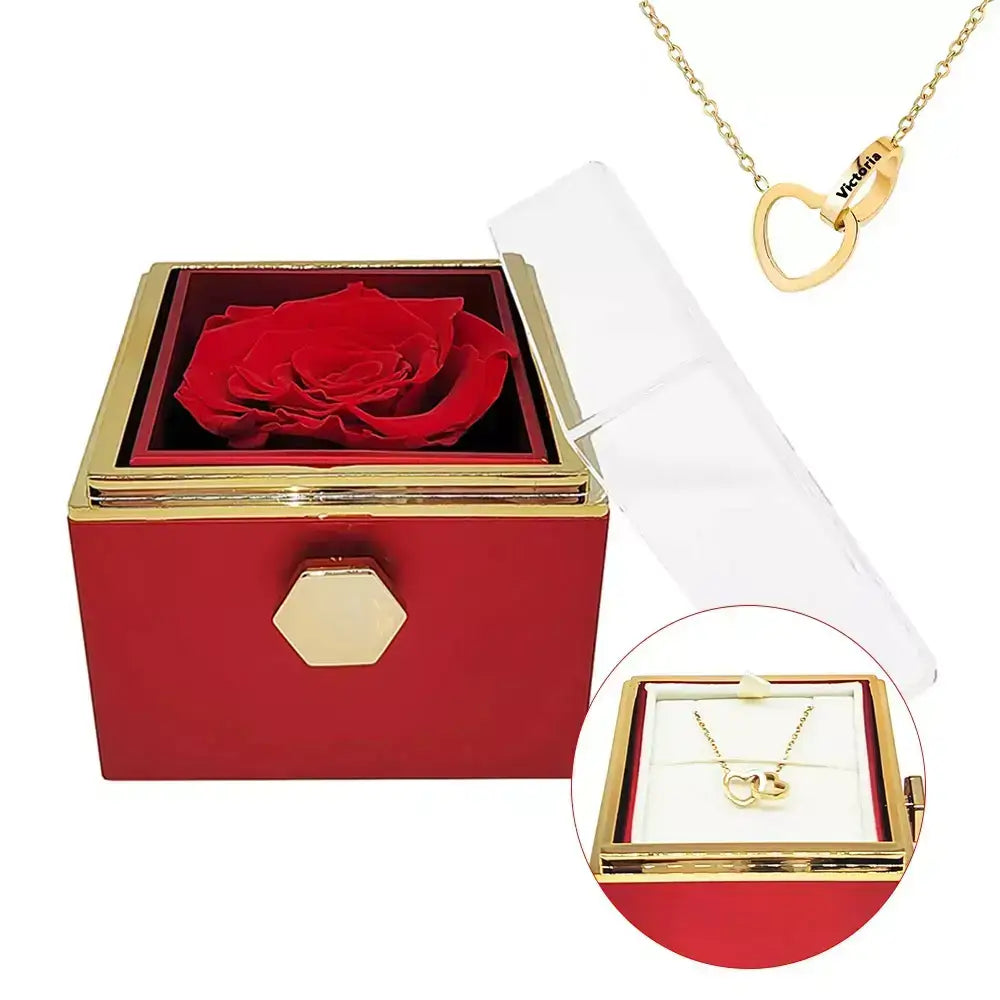 Double Hearts Necklace + Complimentary Rotating Rose Box,
unforgettable gift,
timeless gift for women,
silver necklace for women,
rose gold necklace for women,
romantic gift for her,
necklace with rose box,
meaningful jewellery,
high-quality women’s necklace,
gold necklace for women,
gift with rotating rose box,
elegant women’s necklace,
double hearts necklace,
delicate necklace for girlfriend