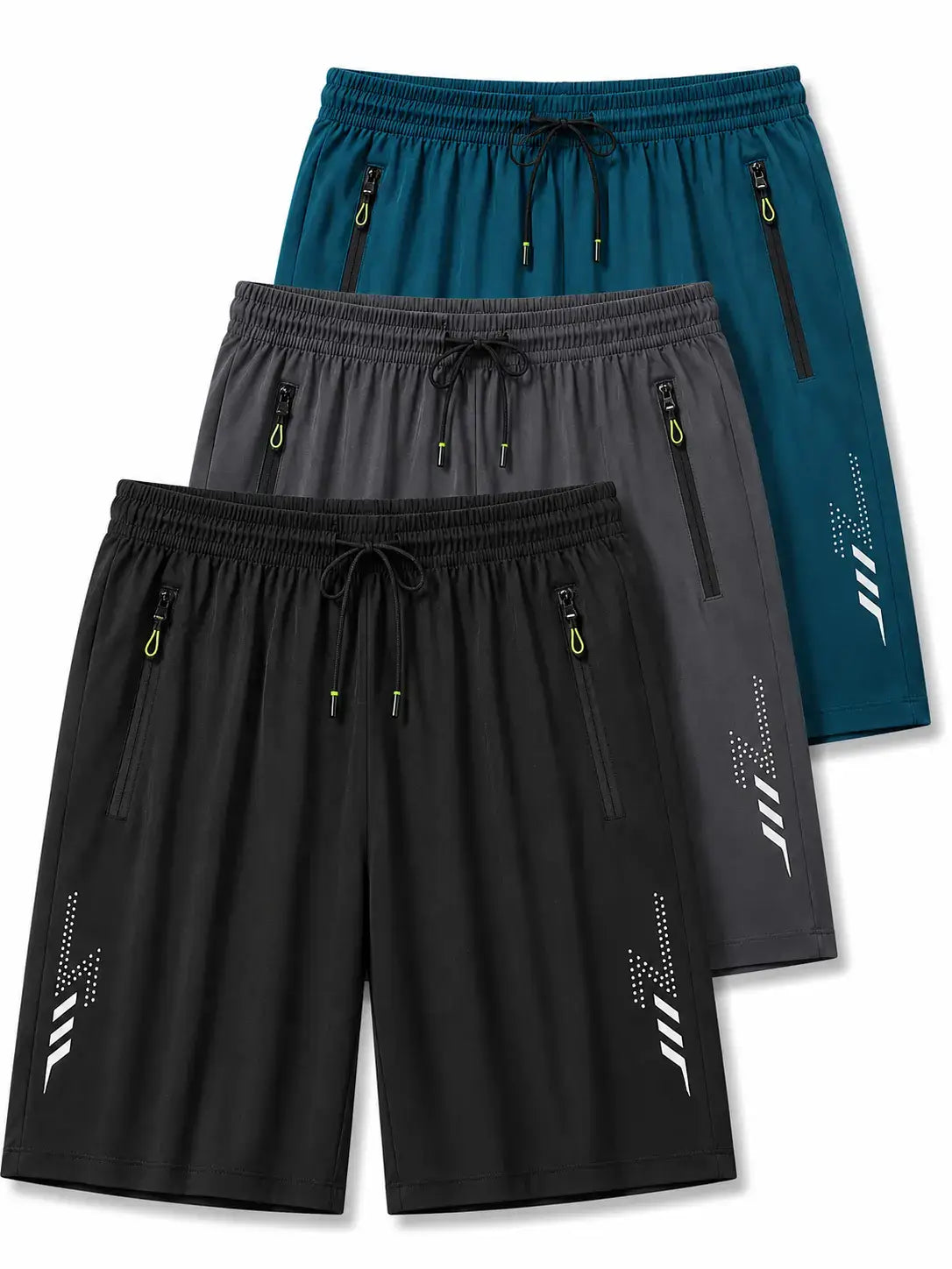 FlexDry quick-dry shorts in teal blue with elasticated waistband