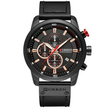 Valen men’s black watch with black leather strap