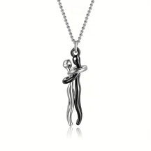Eternal Embrace Couple Necklace, Eternal Embrace Necklace, Embrace Chain, Lovers Necklace, Soulmate Necklace, Couple Chain, Infinite Love Chain
