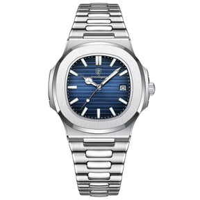 Regent™ men’s stainless steel watch with blue dial