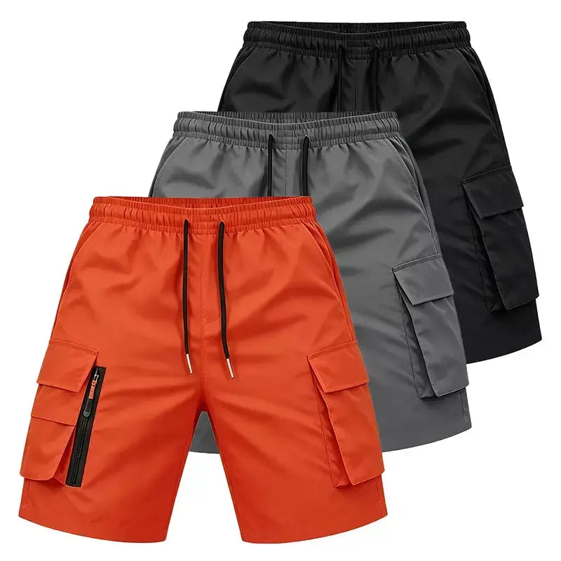 Kairo™ Men's Cargo Shorts in red, grey and black