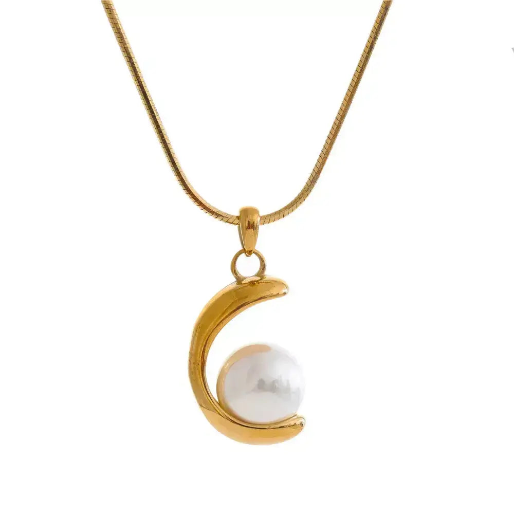 women’s necklace, geometric luxury necklace, pearl necklace, elegant jewellery, modern necklace, sophisticated accessory, minimalist necklace, contemporary necklace, gift for her, durable necklace, gold-plated necklace, necklace for any occasion
