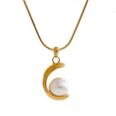 women’s necklace, geometric luxury necklace, pearl necklace, elegant jewellery, modern necklace, sophisticated accessory, minimalist necklace, contemporary necklace, gift for her, durable necklace, gold-plated necklace, necklace for any occasion