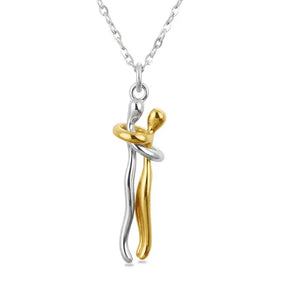 Eternal Embrace Couple Necklace, Eternal Embrace Necklace, Embrace Chain, Lovers Necklace, Soulmate Necklace, Couple Chain, Infinite Love Chain