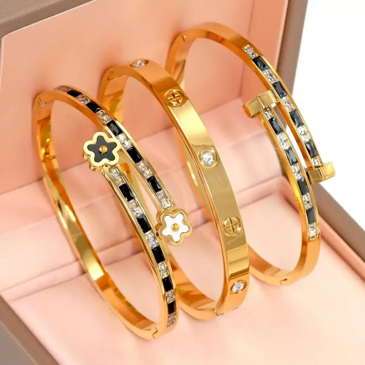 Elowen Ladies’ Bracelet Set, gold bracelets for women, cuff bracelets for women, women’s fashion bracelets, gift for her, elegant bracelets for women, stainless steel bracelets women, cubic zirconia bracelets, trendy bracelets for women, jewellery gifts for women, ladies’ bracelet set, luxury bracelets for women, party bracelets for women, stylish women’s bracelets, fashion accessories for women