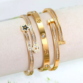 Elowen Ladies’ Bracelet Set, gold bracelets for women, cuff bracelets for women, women’s fashion bracelets, gift for her, elegant bracelets for women, stainless steel bracelets women, cubic zirconia bracelets, trendy bracelets for women, jewellery gifts for women, ladies’ bracelet set, luxury bracelets for women, party bracelets for women, stylish women’s bracelets, fashion accessories for women