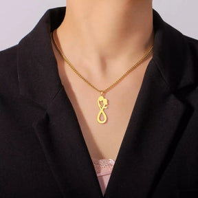 Eternal Knot Necklace, Couple’s Embrace Necklace, Infinity Necklace, Infinite Embrace Necklace, Couple Necklace, Romantic Necklace