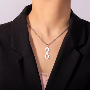 Eternal Knot Necklace, Couple’s Embrace Necklace, Infinity Necklace, Infinite Embrace Necklace, Couple Necklace, Romantic Necklace