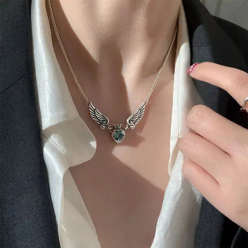 Ethereal Crownheart Necklace,valentinesdaygift, valentinesgiftforher, romanticnecklace, heartnecklace, gothicnecklace, vintagejewellery, womensnecklace, angelwingsnecklace, crownedheartnecklace, gothicjewellery, valentinesnecklace, valentinesdaynecklace, romanticvalentinesnecklace, gothicnecklaceforwomen, vintagegothicnecklace, angelwingsheartnecklace, heartcrownnecklace, necklacegiftforher, valentinesgiftjewellery, romanticjewellerygift, loveheartnecklace