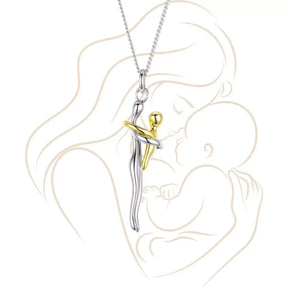 mother and child necklace, mother daughter necklace, hug necklace, titanium necklace gift, Christmas gift for mum, Christmas jewellery gift, luxury rose box gift, meaningful Christmas gift, mum necklace UK, sentimental jewellery gift, mother child pendant, gift for mother UK, Christmas necklace UK, preserved rose gift box, premium titanium jewellery, necklace gift for daughter, emotional gift for mum, Christmas sale jewellery