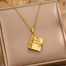 Engraved Book Necklace for Daughter,ngraved necklace for daughter, book pendant necklace, personalised gift for daughter, stainless steel necklace, openable book pendant, sentimental jewellery, birthday gift for daughter, meaningful gift, daughters necklace, heartwarming gift