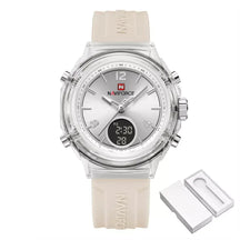 Elegance Dual Display Ladies’ Watch, ladies watch, women’s watches UK, dual display watch, analogue and digital watch, stylish ladies watch, elegant women’s watch, water resistant ladies watch, modern ladies quartz watch, silicone strap ladies watch