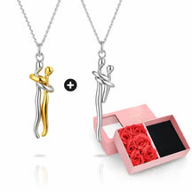 eternal embrace necklace, eternal embrace necklace set, couple necklace set, matching couple necklaces, romantic gift for girlfriend, meaningful gift for her, necklace gift for girlfriend, gift for wife, mother and child necklace, family necklace gift, necklace with rose gift box, luxury rose box gift, anniversary gift for girlfriend, sentimental gift for her, buy 1 get 1 free necklace