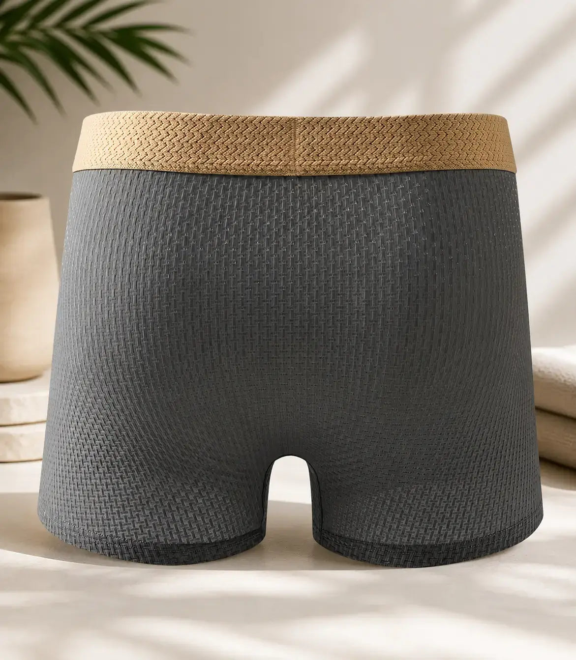 Back view of FlexCool men's boxer briefs with breathable mesh fabric