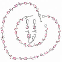 tulip jewellery set, jewellery gift for her, gift for women, luxury jewellery set, women's jewellery set, floral jewellery set, necklace bracelet earrings ring set, premium jewellery gift, elegant jewellery set, jewellery with gift box