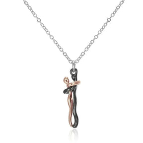 Eternal Embrace Couple Necklace, Eternal Embrace Necklace, Embrace Chain, Lovers Necklace, Soulmate Necklace, Couple Chain, Infinite Love Chain