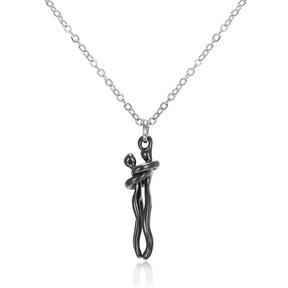 Eternal Embrace Couple Necklace, Eternal Embrace Necklace, Embrace Chain, Lovers Necklace, Soulmate Necklace, Couple Chain, Infinite Love Chain