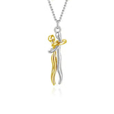 Eternal Embrace Couple Necklace, Eternal Embrace Necklace, Embrace Chain, Lovers Necklace, Soulmate Necklace, Couple Chain, Infinite Love Chain