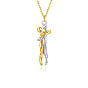 Eternal Embrace Couple Necklace, Eternal Embrace Necklace, Embrace Chain, Lovers Necklace, Soulmate Necklace, Couple Chain, Infinite Love Chain