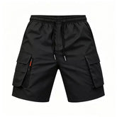 Kairo™ Men's Black Cargo Shorts with practical multi-pocket design