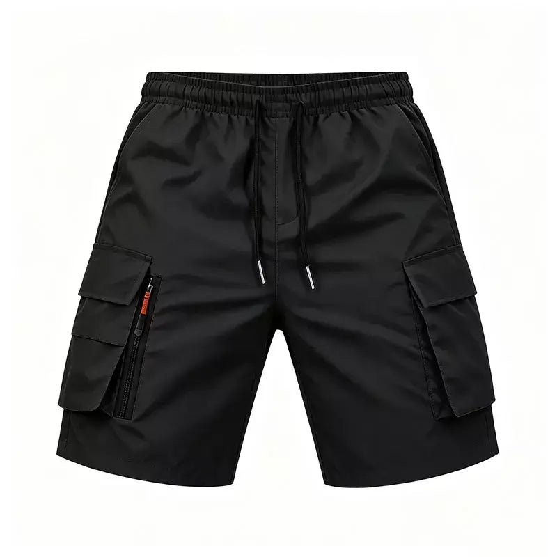 Kairo™ Men's Black Cargo Shorts with practical multi-pocket design