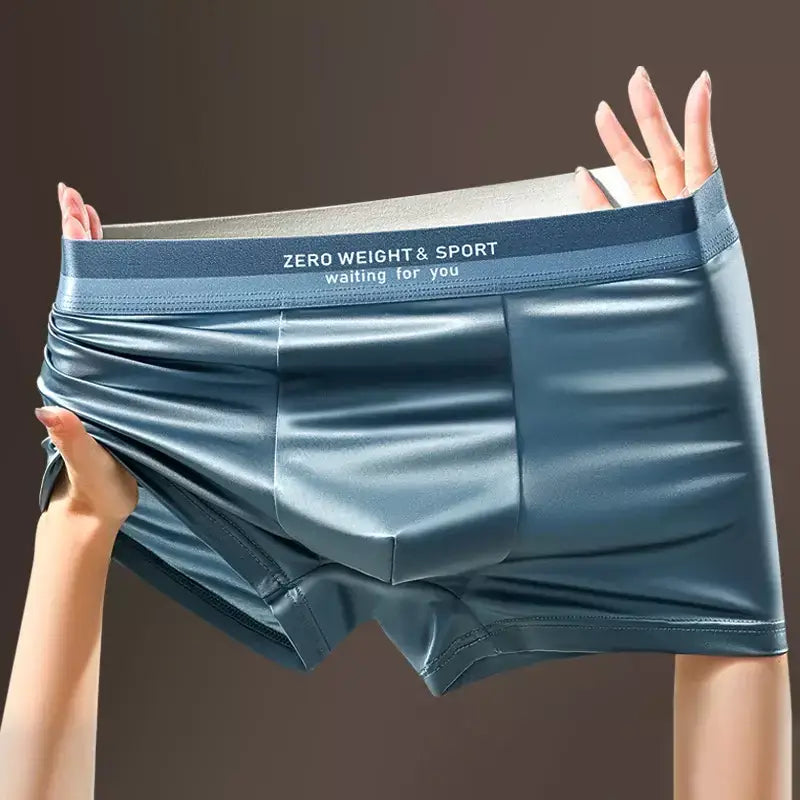 Veyro blue men’s boxer briefs with smooth lightweight fabric