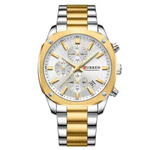 Veltrix Men’s Chronograph Watch in gold and silver with white dial