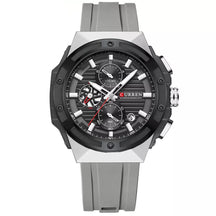 Vortex Men’s Watch in grey with silver details and chronograph dial
