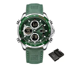 Raventon™ Men’s Chronograph Watch with green dial and green strap